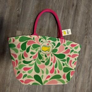 NWT Masters Golf Tournament Straw tote bag